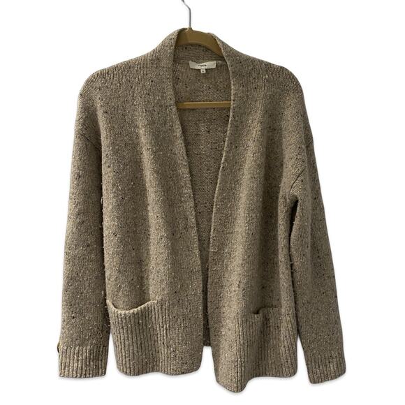 Vince Beige Wool Nylon Alpaca Blend XS Open Front Knit Cardigan Sweater - Picture 1 of 4